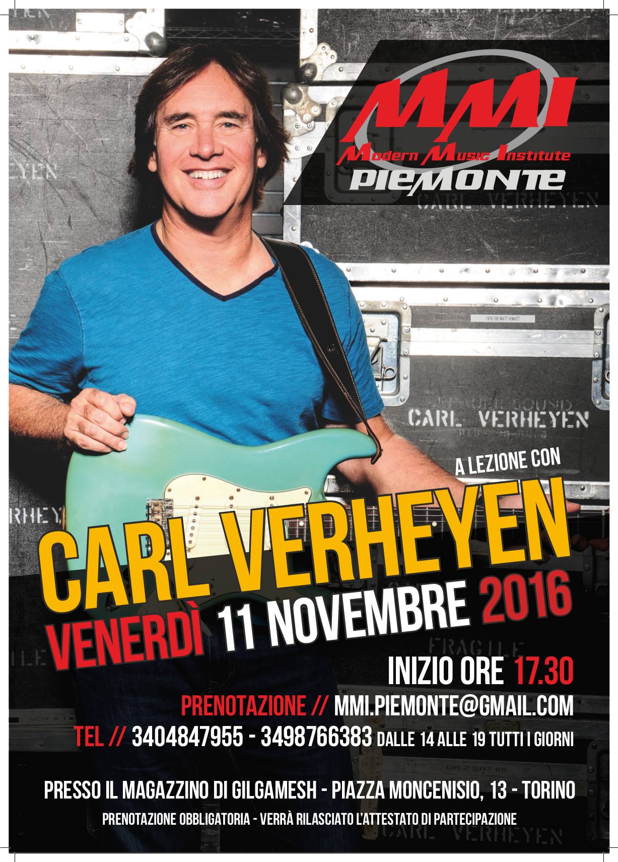 Carl Verheyen Masterclass MMI Piemonte 2016